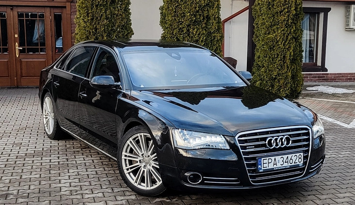 Audi A8 cena 110000 przebieg: 213000, rok produkcji 2013 z Woźniki małe 529